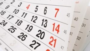 Calendário de cursos